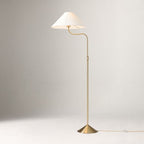 Lampada da Terra con Paralume in Lino Lieve per Soggiorni Moderni
