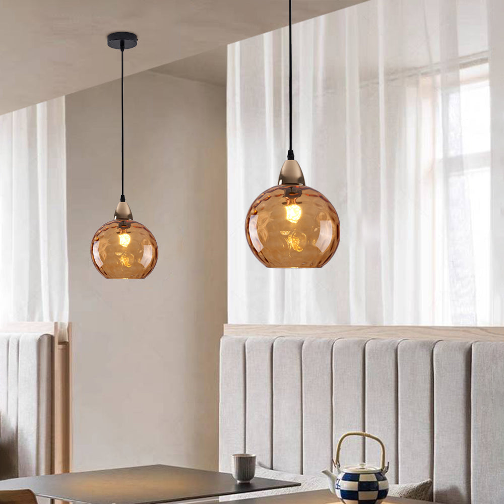 Lampade a sospensione in vetro effetto onda d'acqua