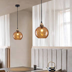 Lampade a sospensione in vetro effetto onda d'acqua