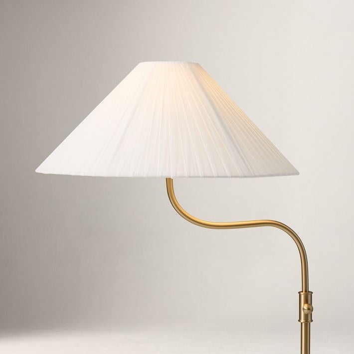 Lampada da Terra con Paralume in Lino Lieve per Soggiorni Moderni