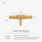 Maniglie T-bar in Ottone Shanne