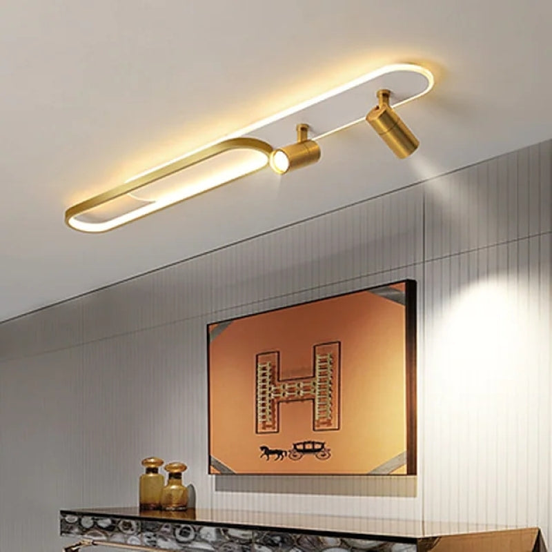 Aim Moderno Faretto da Soffitto, Nero/Oro