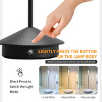 LumaTouch – Lampada da Tavolo LED Ricaricabile con Dimming Continuo