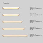 Lampada da parete Arisha Nordic Linear Metal Mirror, Cromata/Nera