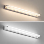 Lampada da parete Arisha Nordic Linear Metal Mirror, Cromata/Nera