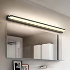Lampada da parete Arisha Nordic Linear Metal Mirror, Cromata/Nera