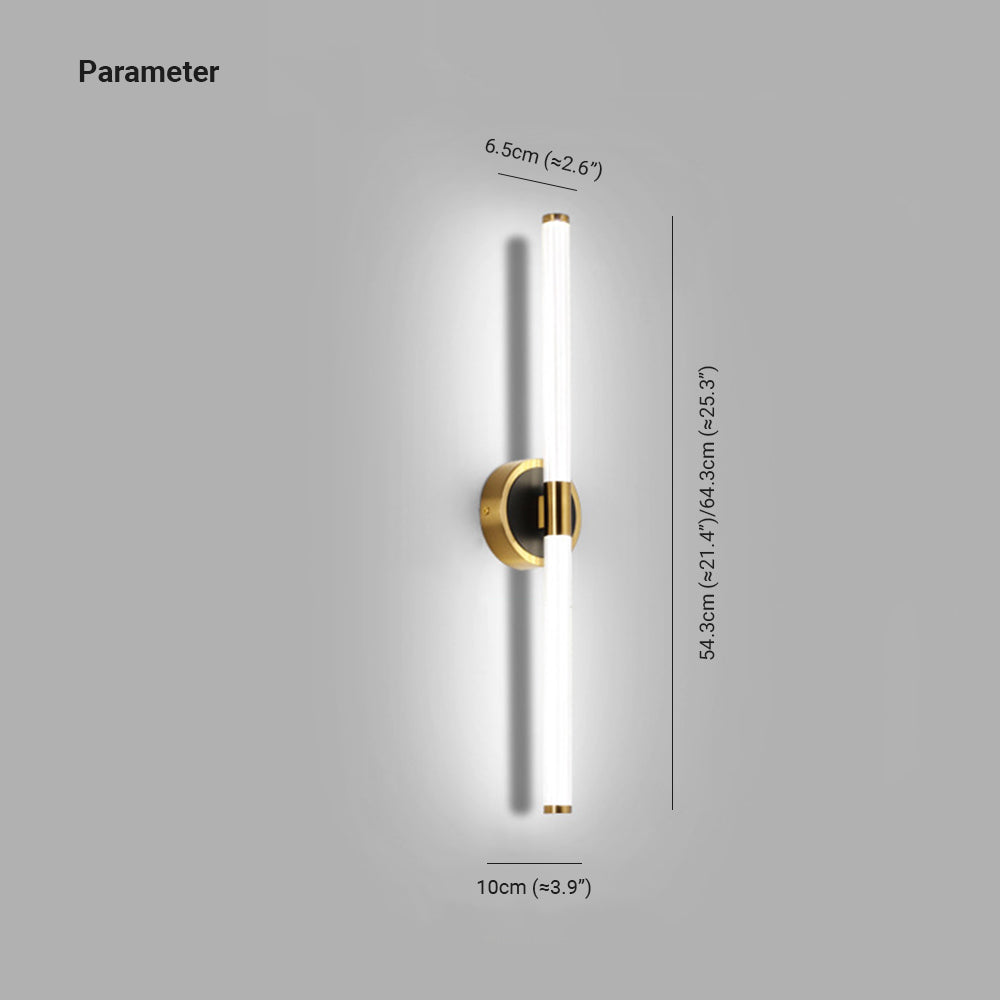 Lampada da Parete Frontale con Specchio Lineare Designer Arisha