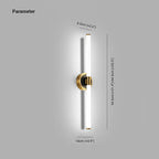 Lampada da Parete Frontale con Specchio Lineare Designer Arisha