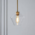 Lampadario di Giugno in Vetro, Trasparente/Ambrato a Forma di Diamante