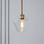 Lampadario di Giugno in Vetro, Trasparente/Ambrato a Forma di Diamante