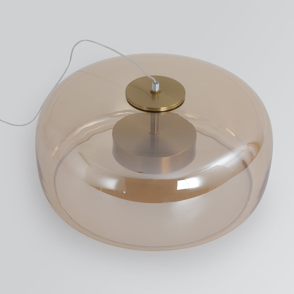 Lampadario in Vetro Moderno di Giugno Trasparente/Amber/Grigio Fumo