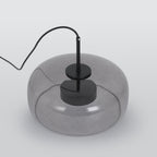 Lampadario in Vetro Moderno di Giugno Trasparente/Amber/Grigio Fumo