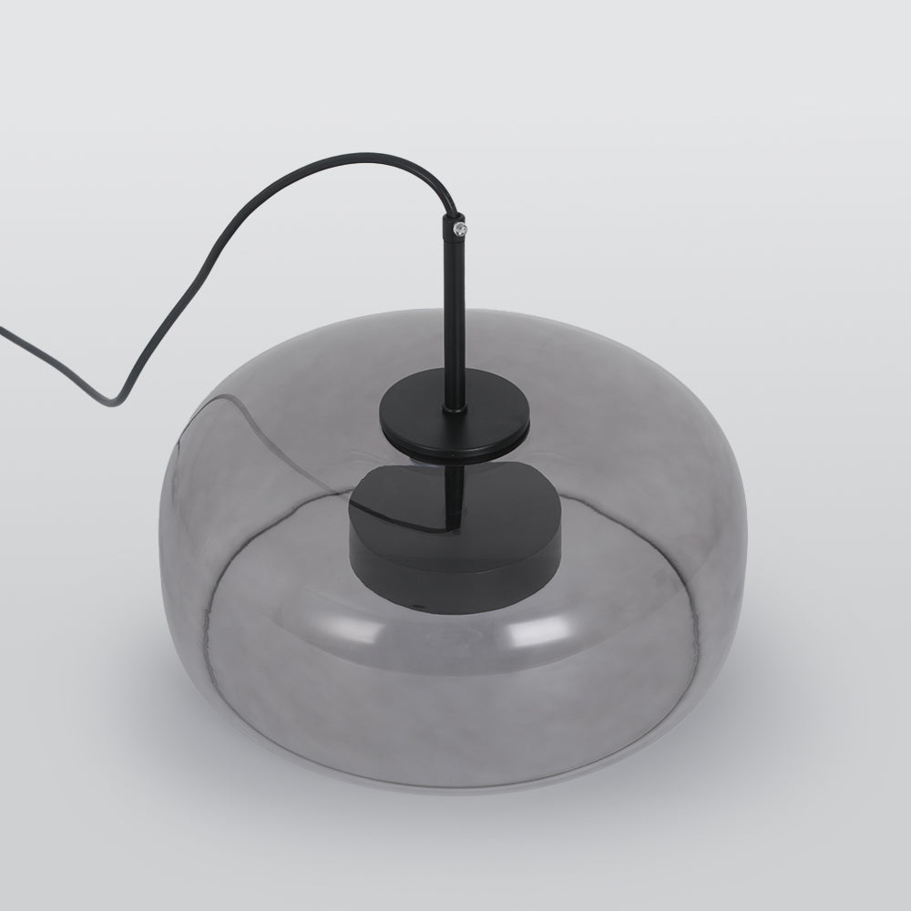 Lampadario in Vetro Moderno di Giugno Trasparente/Amber/Grigio Fumo