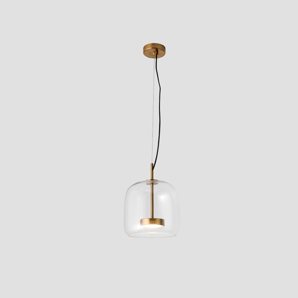 Lampadario in Vetro Moderno di Giugno Trasparente/Amber/Grigio Fumo