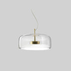Lampadario in Vetro Moderno di Giugno Trasparente/Amber/Grigio Fumo