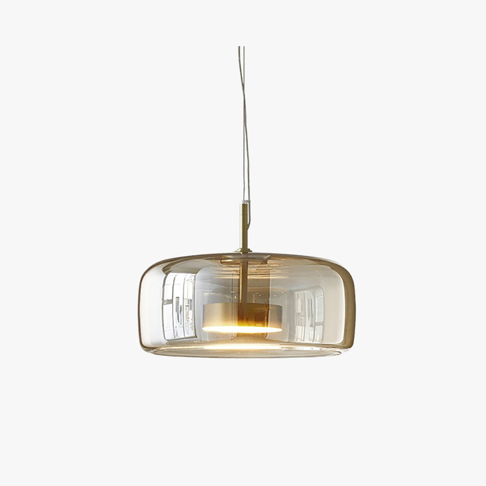 Lampadario in Vetro Moderno di Giugno Trasparente/Amber/Grigio Fumo