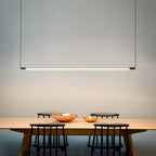 Zynar Minimalist Linear Pendant Light, Nero