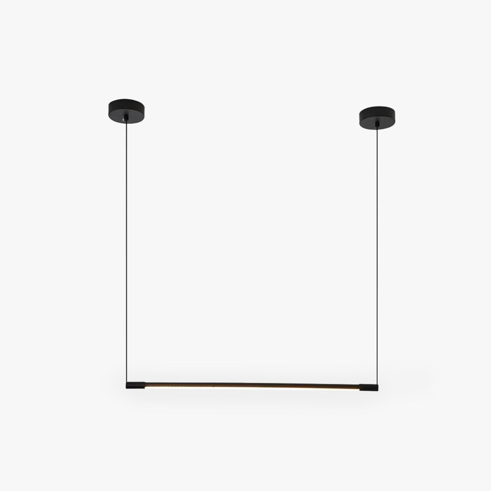 Zynar Minimalist Linear Pendant Light, Nero