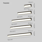 Ray Minimalista Linea Metallo Acrilico Applique da Esterno Nero