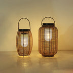 Ray Lanterna Retrò Solare Lampade da Esterno Metallo/Imitazione Rattan