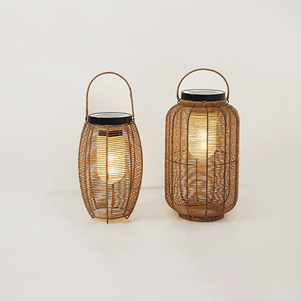 Ray Lanterna Retrò Solare Lampade da Esterno Metallo/Imitazione Rattan