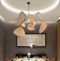 Lampadario in rattan e bambù dal design moderno