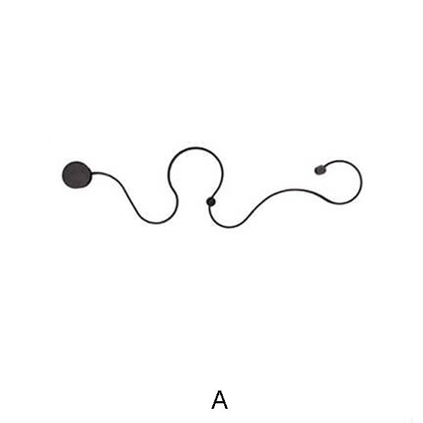 Lampada da Parete Curva LED Moderna in Alluminio a Forma di Serpente con 1 Luce