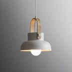 Lampada a Sospensione Moderna Nordica con Manico in Legno 1 Luce