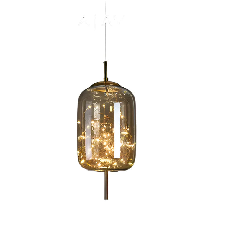 Moderno Sfavillante Lampadario in Vetro