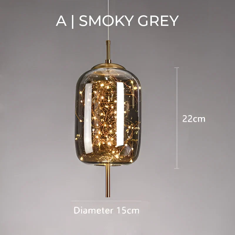 Moderno Sfavillante Lampadario in Vetro