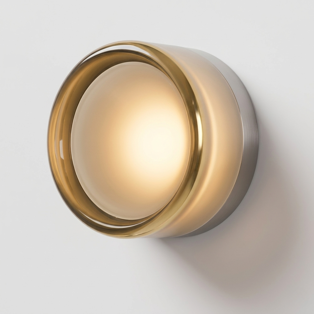 Applique LED da Parete Rotonda in Vetro Lampada Moderna per Camera e Soggiorno
