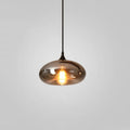 Sospensione LED in Vetro Grigio Fumo Moderno a 1 Luce
