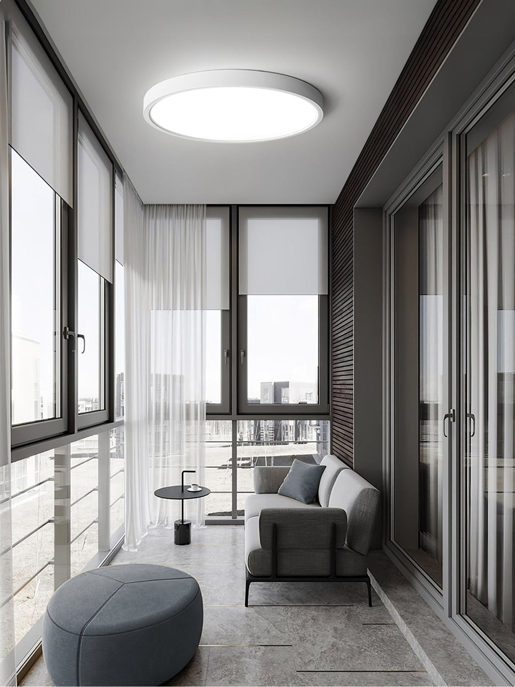 Lampada da soffitto rotonda in acrilico ultra sottile