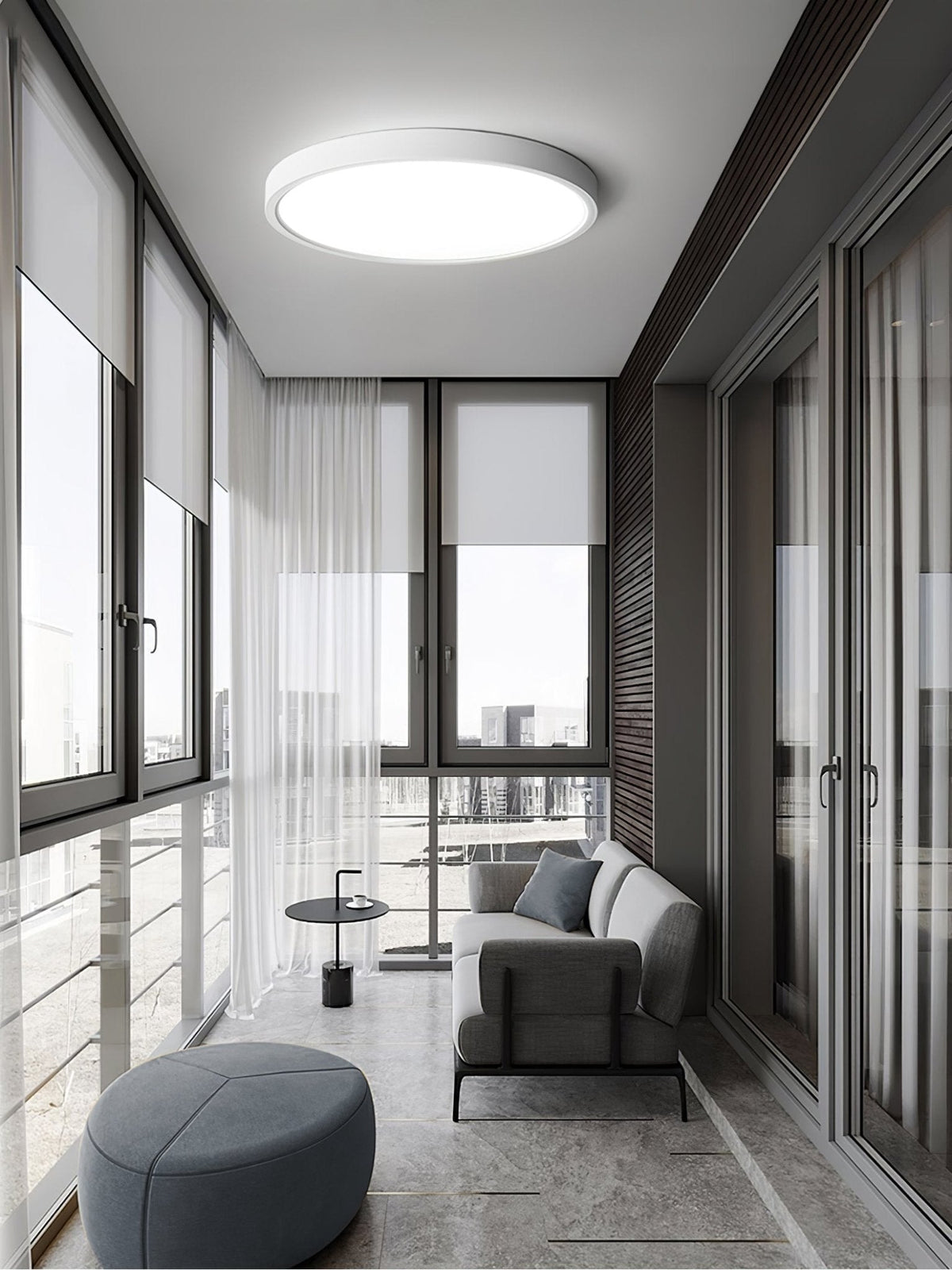 Lampada da soffitto rotonda in acrilico ultra sottile
