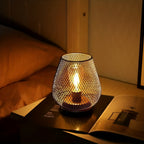 Lampada CageLuxe - Lampada da tavolo LED in metallo a gabbia senza fili
