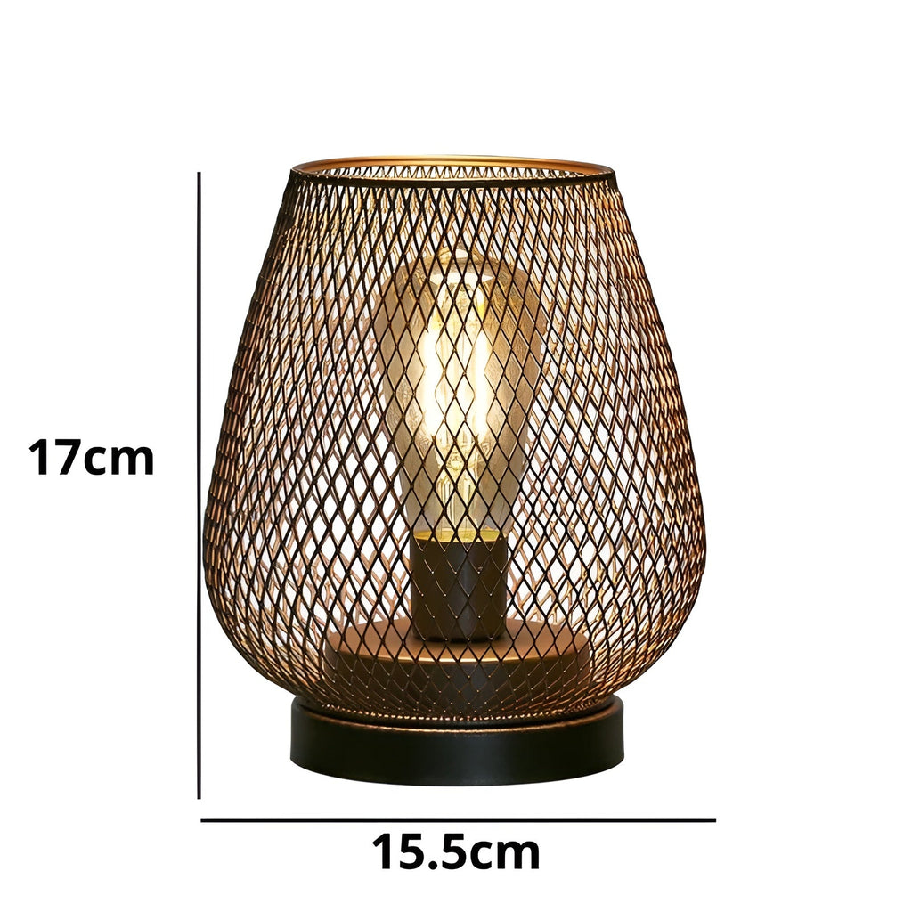Lampada CageLuxe - Lampada da tavolo LED in metallo a gabbia senza fili