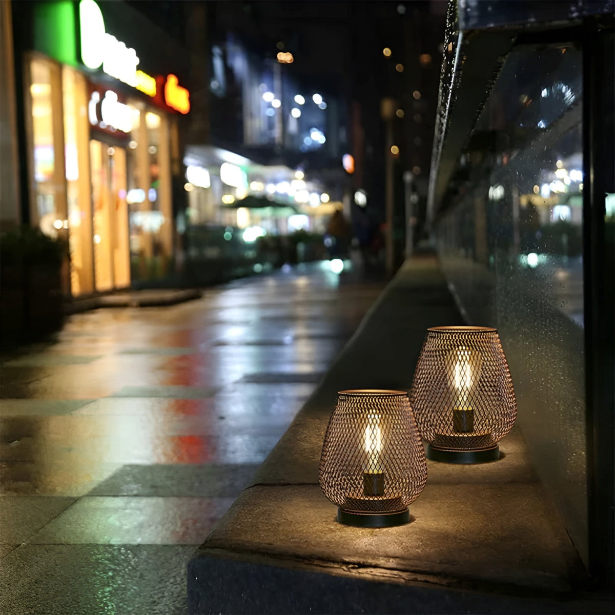 Lampada CageLuxe - Lampada da tavolo LED in metallo a gabbia senza fili