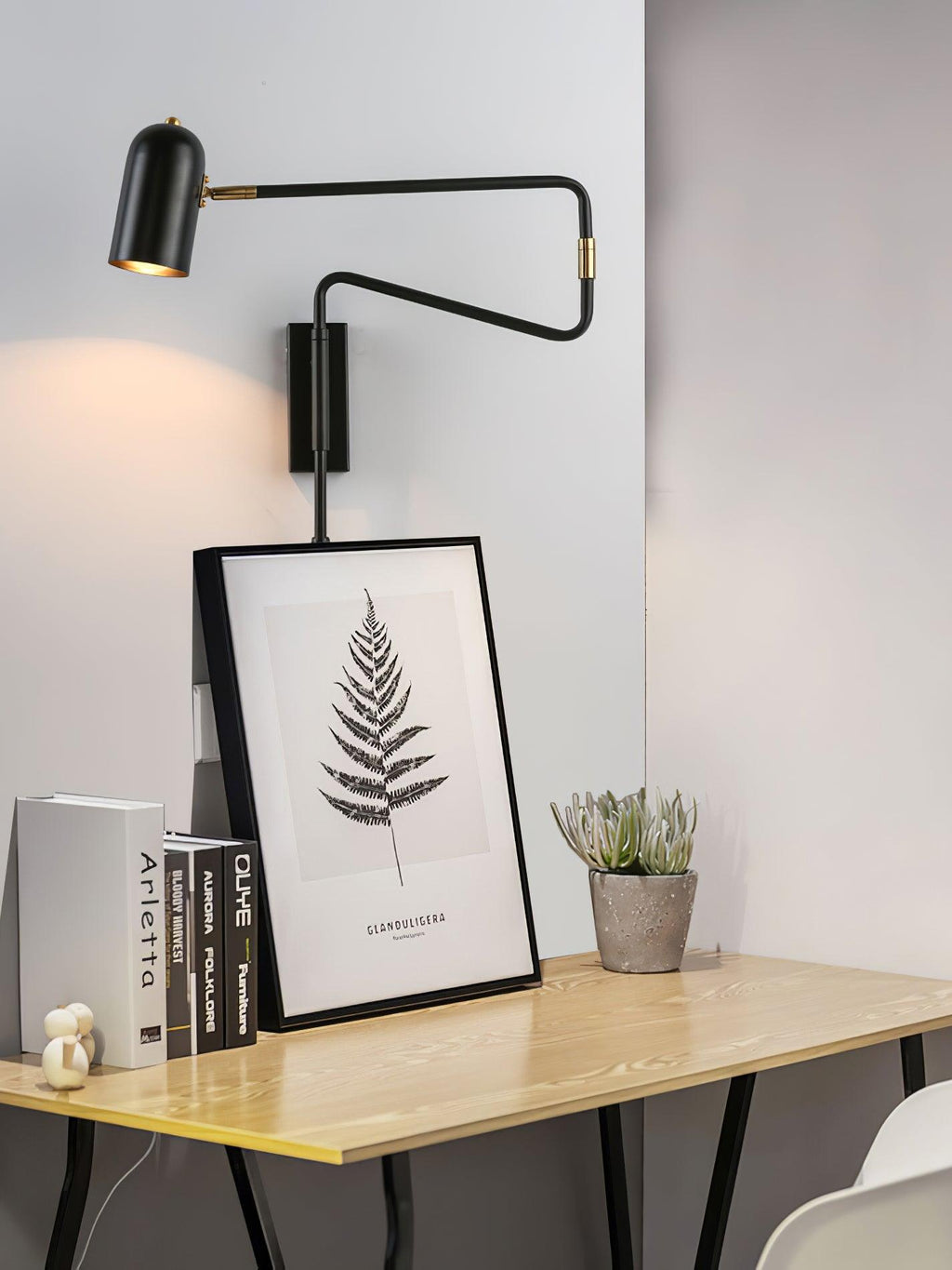 Lampada da Parete da Lettura con Braccio Regolabile