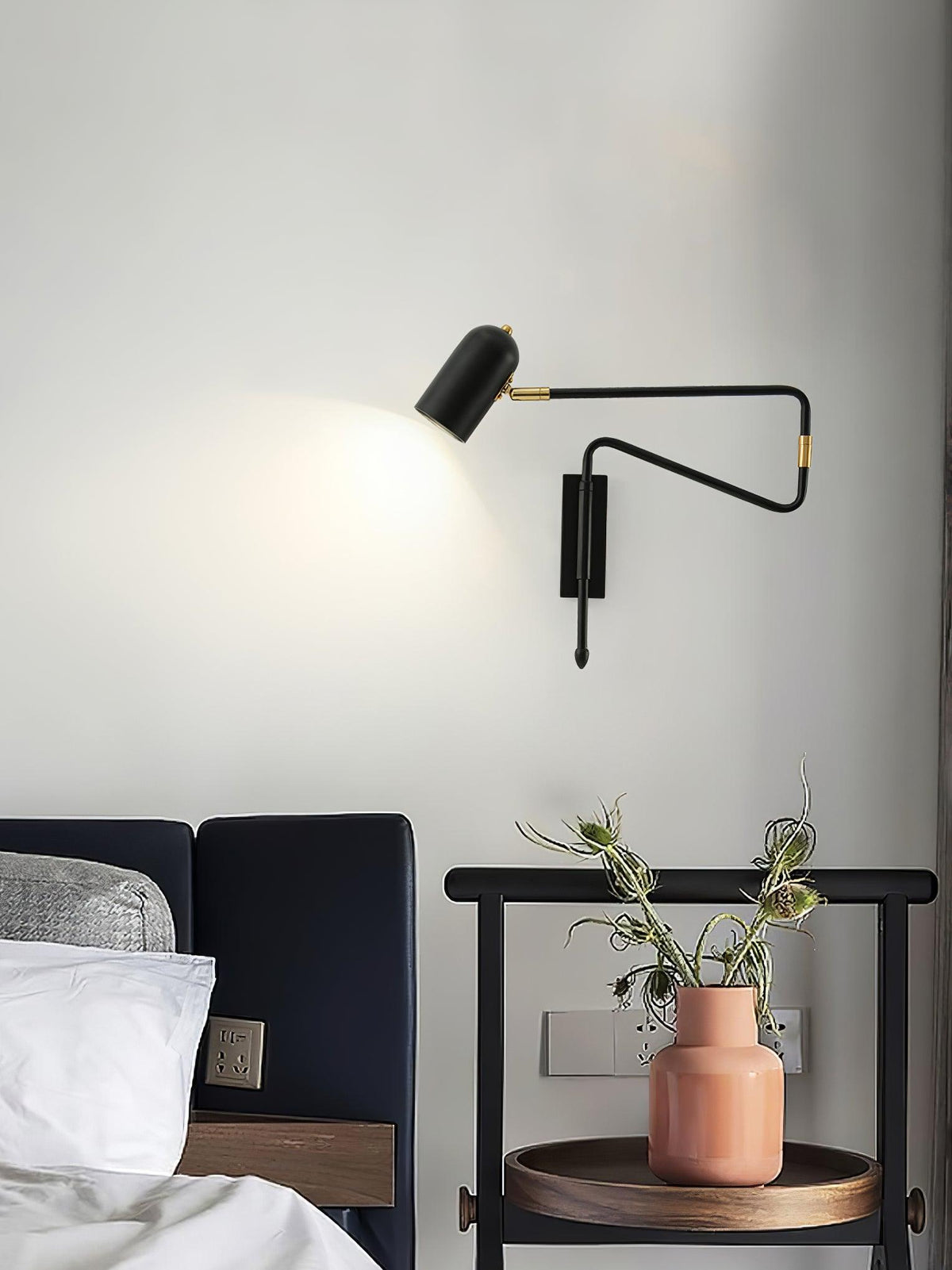 Lampada da Parete da Lettura con Braccio Regolabile