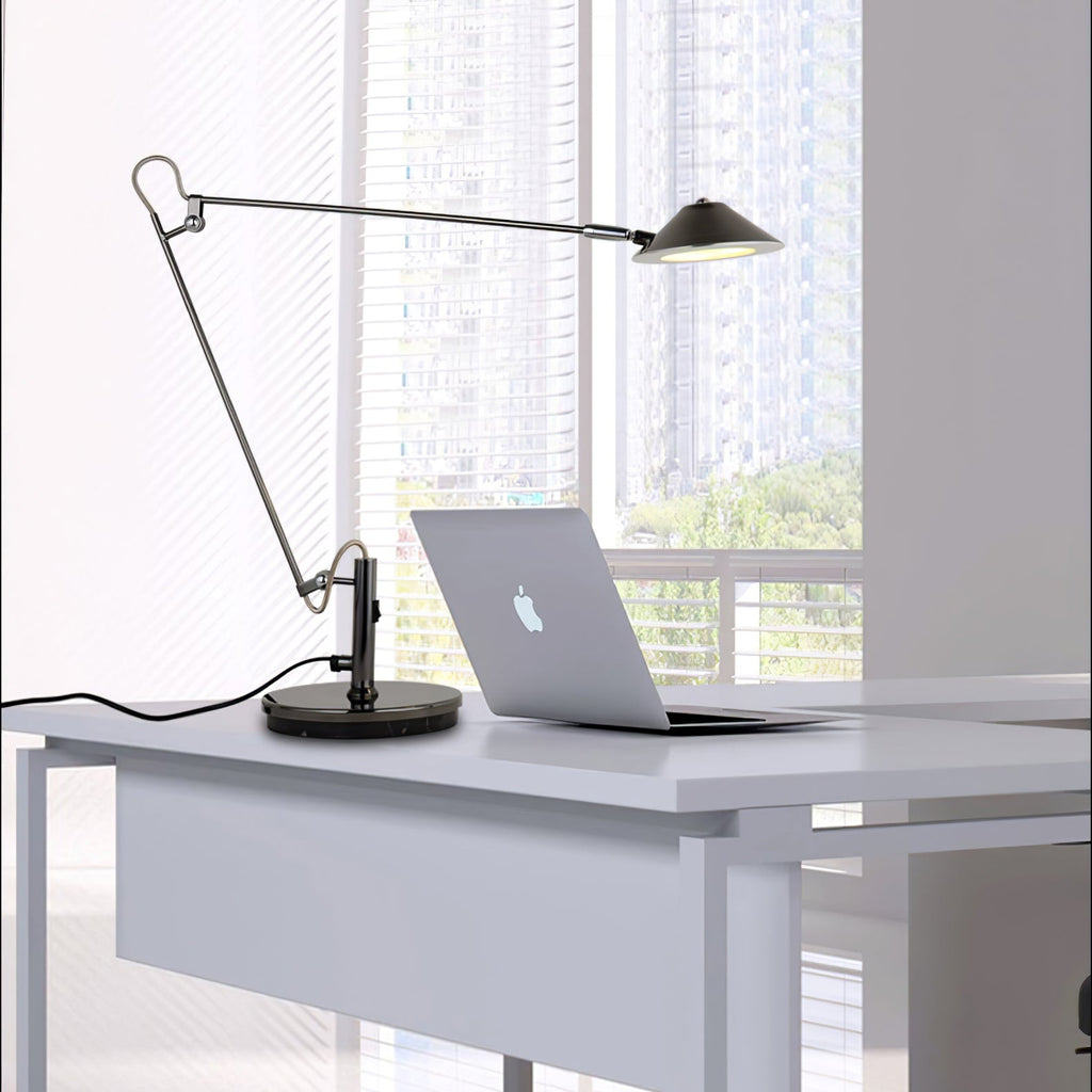 Lampada da scrivania nera regolabile