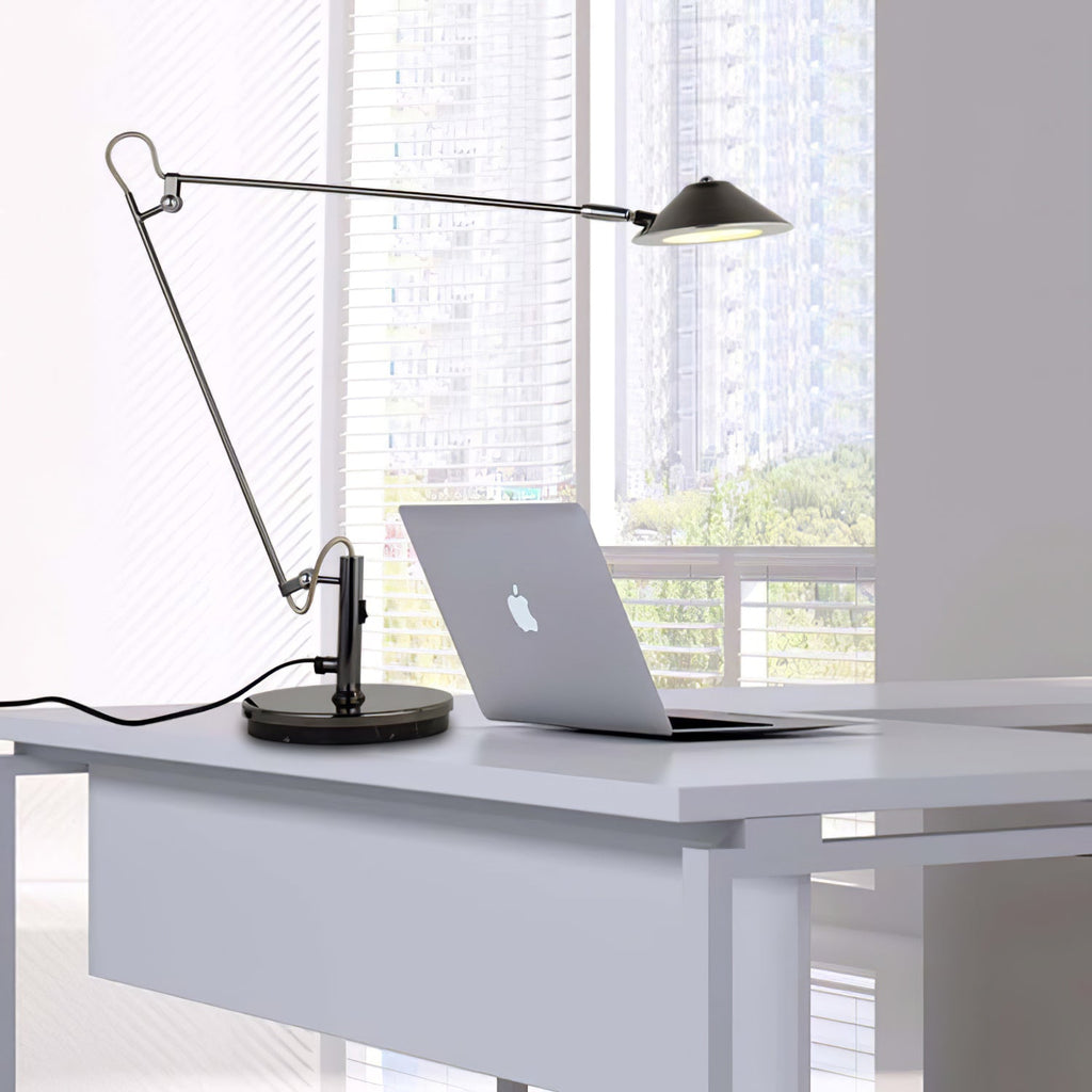 Lampada da scrivania nera regolabile