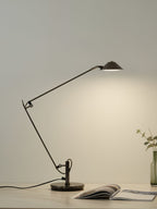 Lampada da scrivania nera regolabile