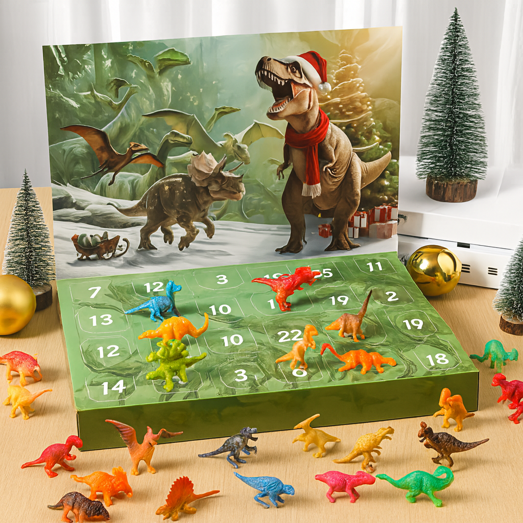 Calendario dell'Avvento Dinosauri – 24 Figure di Dinosauri per Bambini