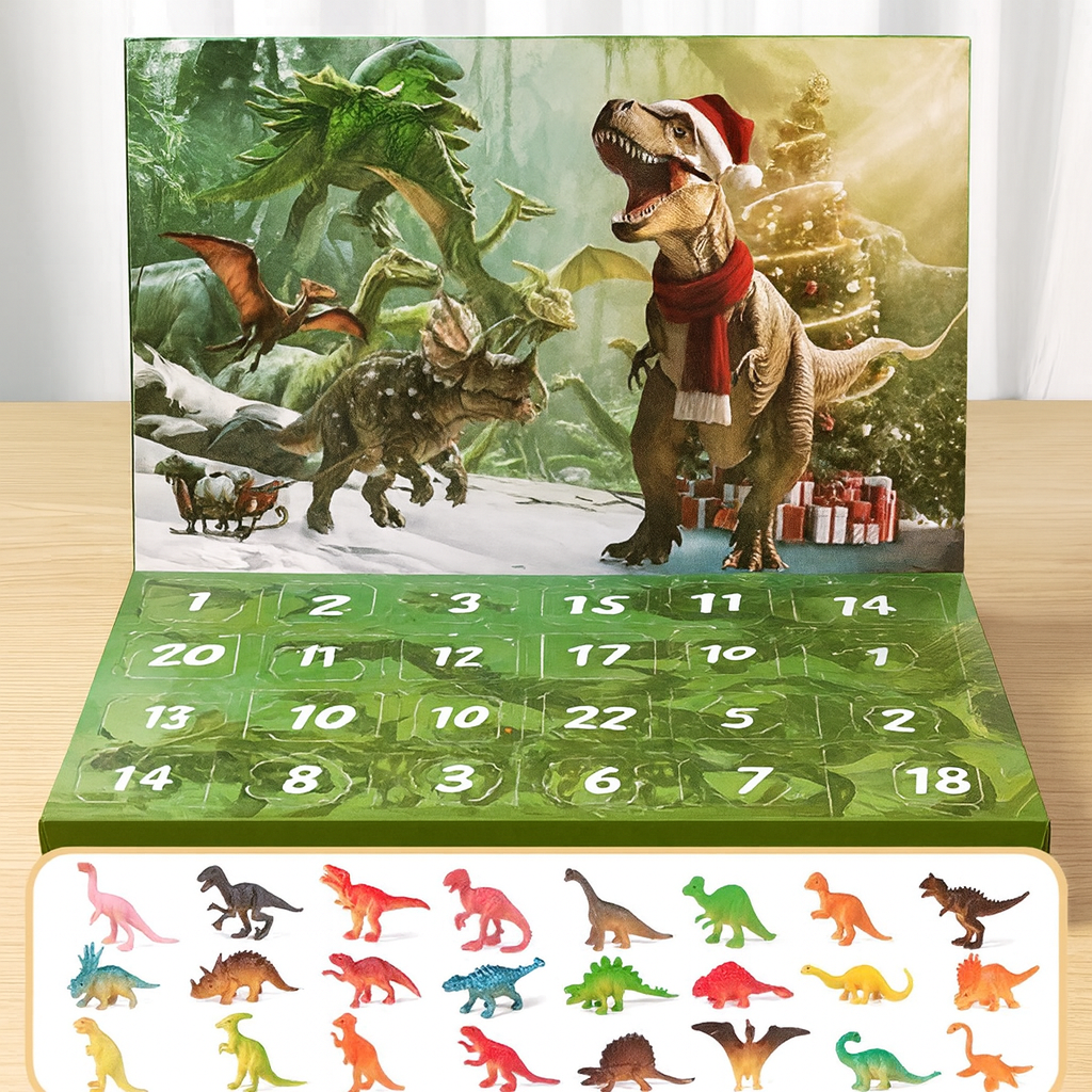 Calendario dell'Avvento Dinosauri – 24 Figure di Dinosauri per Bambini