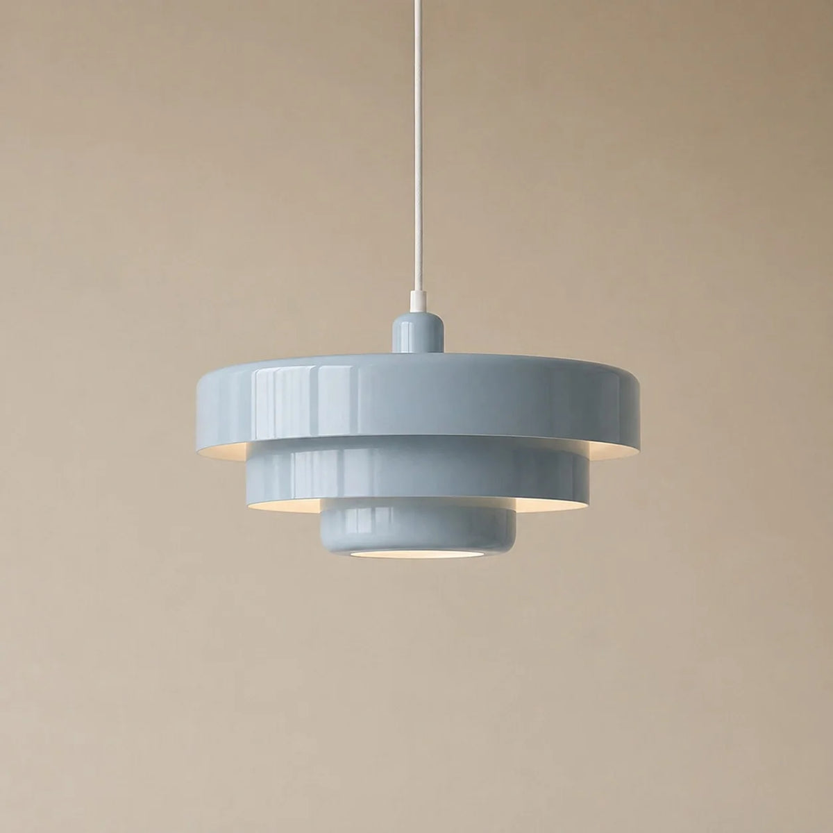 Aetna Scandinavian Triple Layer Disc Colorful Pendant Light