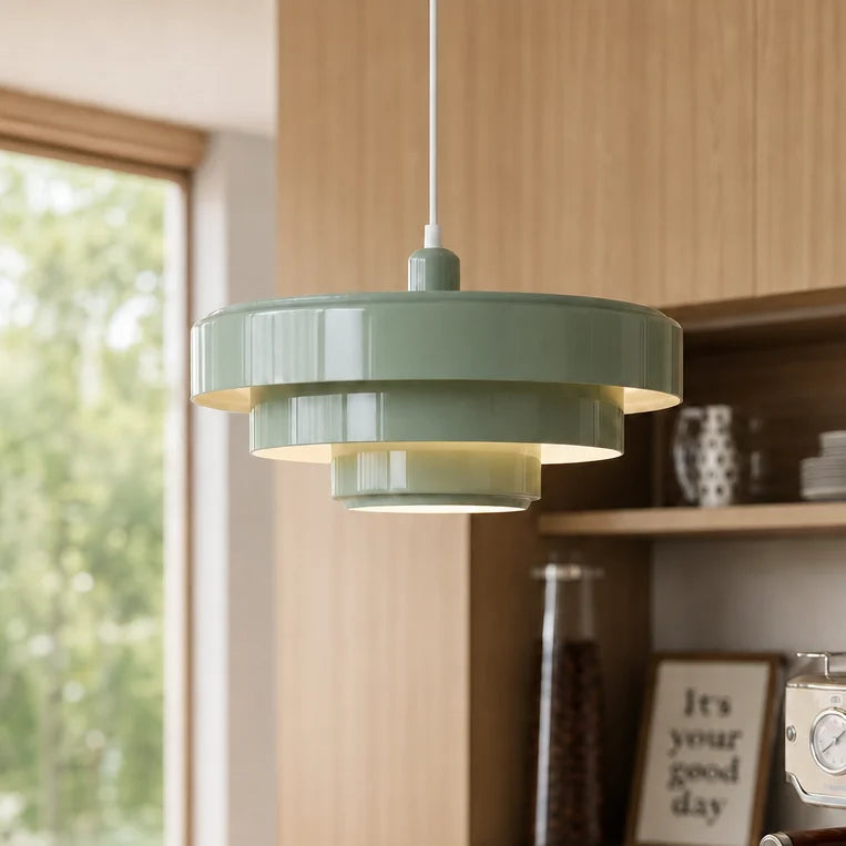 Aetna Scandinavian Triple Layer Disc Colorful Pendant Light