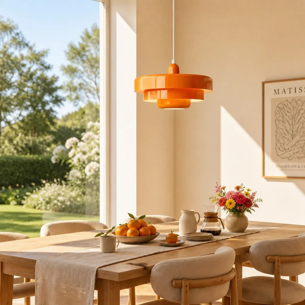 Aetna Scandinavian Triple Layer Disc Colorful Pendant Light