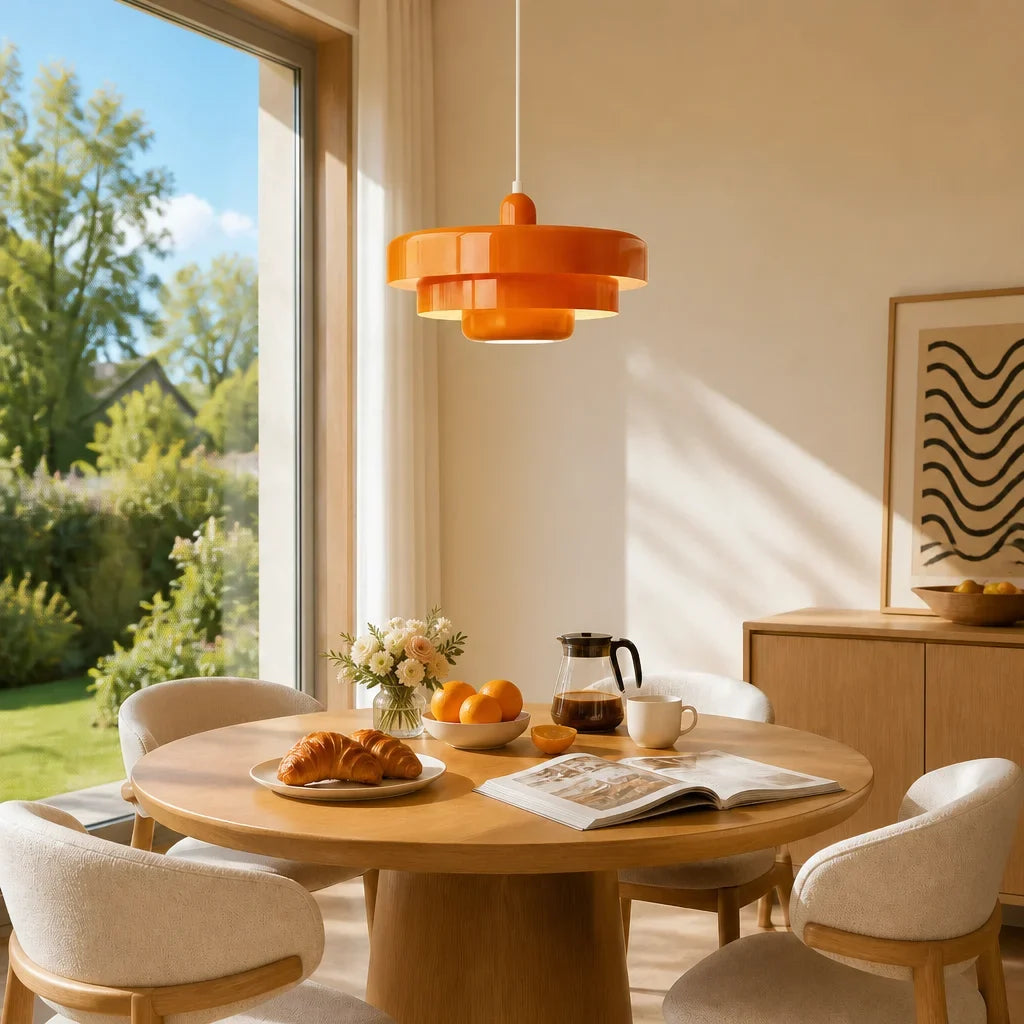 Aetna Scandinavian Triple Layer Disc Colorful Pendant Light