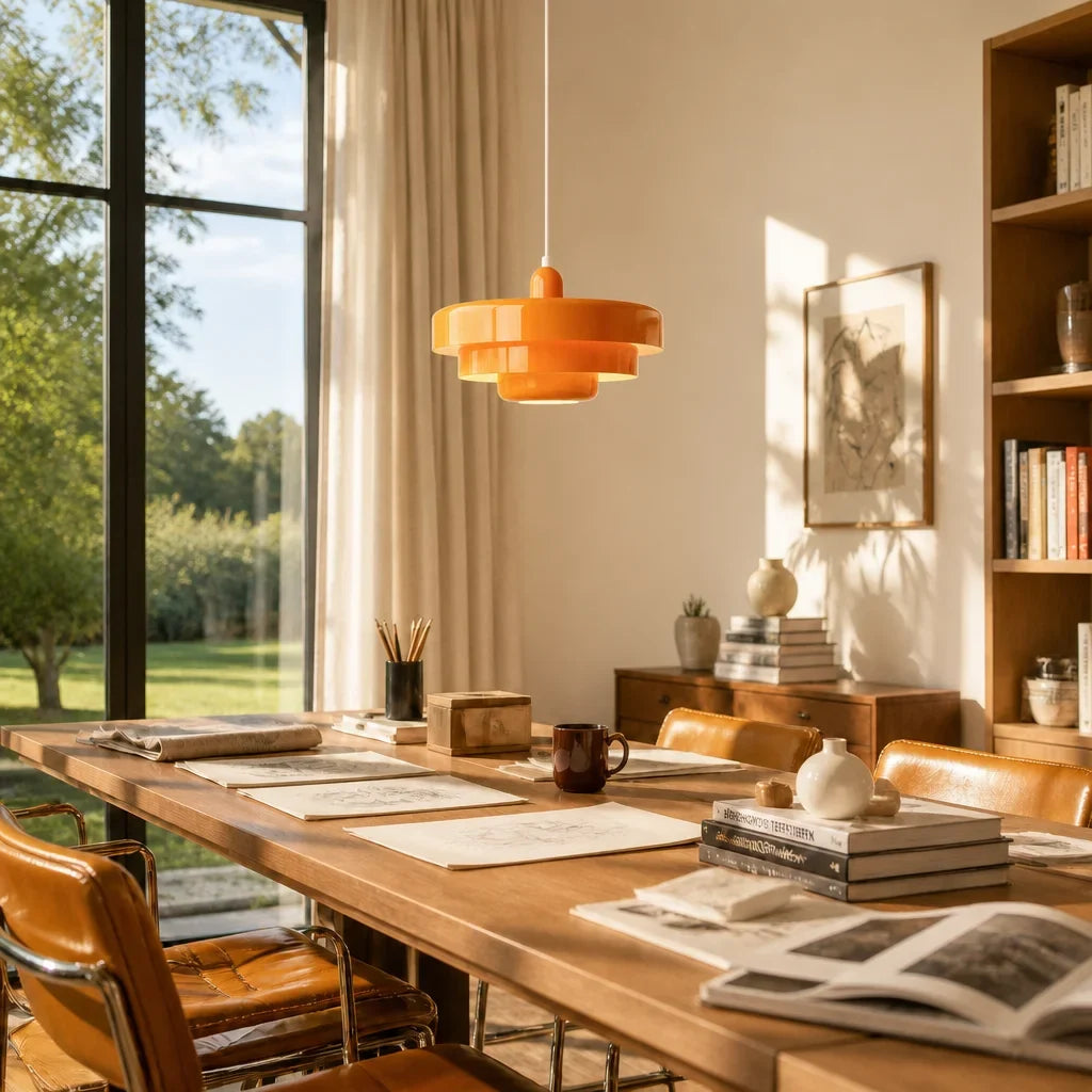 Aetna Scandinavian Triple Layer Disc Colorful Pendant Light