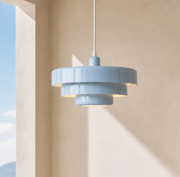 Aetna Scandinavian Triple Layer Disc Colorful Pendant Light